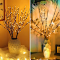 Pikkukuva 7 / 7: Led-puun oksan kukka-asetelma valosarja - lämmin väri Warm color