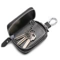 Miniatyrbillede 2 af 5: Sort etui, læder nøglering Unisex læder nøglering IC