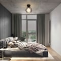 Miniatyrbillede 4 af 4: IC Retro Loftlampe Industriel Loftlampe - Retro Sort Smijern Loftlampe E27 Max 40W Indendørslampe Med Skærm Til Stue Soveværelse Gang