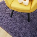 Miniatyrbild 5 av 5: IC Mjuka fluffiga mattor för sovrum för barnrum Plysch Shaggy barnkammare matta lurviga mattor-(gråaktig lila 40*60cm)