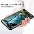 Miniatyrbillede 4 af 5: IC Samsung Galaxy S22 Ultra Cover Marmor Hærdet Glas Sort