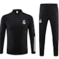 Miniatyrbillede 1 af 3: Efterår og vinter Real Madrid halv-zip langærmet fodbold træningsdragt voksen sportsbeklædning udseende dragt Black suit L