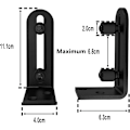 Miniatyrbillede 3 af 4: Gulvguide Skydedøre Vægmontering Justerbare Kuglelejer Sort Guide