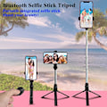 Miniatyrbild 4 av 5: IC Bluetooth Selfie Stick-stativ med trådlös fjärrkontroll, kompatibel