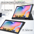 Pikkukuva 4 / 4: IC Samsung Galaxy Tab S6 Lite -kotelo Bumper Tri-Fold Musta Musta Musta