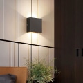 Miniatyrbillede 2 af 5: 1 stk Moderne LED Aluminium Vægslampe Sort Firkantet Vægslampe 10 X 10 X 5 Cm Vandafvisende Egnet til Indendørs eller Udendørs til Stue Værelse Soveværelse Ais