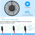 Miniatyrbillede 3 af 5: IC Version bærbar halsblæser, farveskiftende LED, med aromaterapi, 360° fri rotation og lav støj med stærkt luftflow, øretelefon design