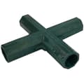 Miniatyrbillede 1 af 5: 4-pak 4-vejs hjørneforbindelse til havestativ, rørforbindelse, hjørneforbindelse til drivhusmøbelramme 16 mm indvendig (flad 4-vejs)
