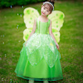 Miniatyrbillede 4 af 5: IC Fairy Butterfly Vinger, Tryllestav og Pandebånd til Piger blå + grøn