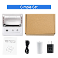 Miniatyrbillede 1 af 5: 58mm mini lomme termisk kvitteringsprinter bærbar trådløs Bluetooth mobil billetprinter Android IOS Windows termisk impresora hvid