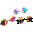 Pikkukuva 3 / 5: IC Klara pyöreät lasit Kalejdoskop Eyewears Crystal Lens Party Su Red