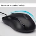 Miniatyrbillede 5 af 5: IC Knapp Stille Trådløs Mus, 1000DPI Optisk Mus, Stille Knapp, Ergonomisk Form, til Stationære Datorer Bærbare Datorer, Mat Sort
