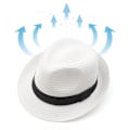 Pikkukuva 2 / 3: IC Bred Brättad Halm Panama Rullbar Hatt Strand Solhatt Upf50+ Khaki