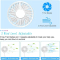 Miniatyrbillede 3 af 5: IC Opgraderet version bærbar halsblæser, farveskiftende LED, med aromaterapi, 360° fri rotation og lavere støj, stærkt luftflow Høretelefon design (hvid)