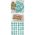 Miniatyrbilde 5 av 5: IC 6 stk/sett form 3D juletre snøflak mønster Cook Cyan B  6stk