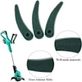 Miniatyrbilde 3 av 11: 24 stk. Plastskjæreblad for gressklipper - Reservedeler for Bosch Art ART23-18Li Art 26-18Li Trimmer - 84 x 23 x 1 mm