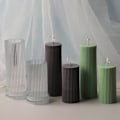 Miniatyrbillede 2 af 5: Rand Cylindrisk Akryl Form DIY Form til Hjemindretning 5x15cm