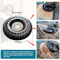 Miniatyrbilde 5 av 5: 125 mm tresliperdisk, 3 stk. slipeskiver for forming, sliping og kutting. Hjul for vinkelsliper