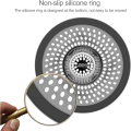 Miniatyrbild 4 av 5: IC Avloppshårfälla / Badkar Dusch Avlopp / Filter Avloppsskydd i Rostfritt Stål