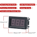 Miniatyrbilde 3 av 5: IC Viftevarmer Digital Termometer 12V Mini Temperaturtester