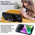 Pikkukuva 3 / 4: IC Apple iPhone 15 -sarjan matkapuhelin kotelo anti-drop korttipaikka puhelin nahkakotelo Vaaleanpunainen iPhone 15