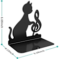 Miniatyrbillede 2 af 5: IC Bogstøtte i Rustfrit Stål, til Store Tunge Bøger (Musical Cat)
