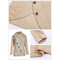 Miniatyrbilde 3 av 5: Vinter løs turtleneck genser langarmet knapp casual pullover for kvinner Khaki M
