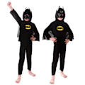 Miniatyrbild 1 av 4: Barn Pojke Superhjälte Cosplay Dräkt Maskeradkläder Kläder Outfit Set Superman L Batman L Batman L