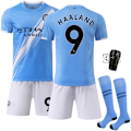 Miniatyrbild 7 av 7: -26 ny sportdräkt 17 De Bruyne klubbfotbollströja nr 9 Haaland Manchester City hemma Size 9 socks #18