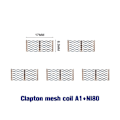 Miniatyrbild 4 av 5: IC 5 Styck 17*8,5 mm Meshwork Spole Clapton Ni80 + A1 Värme Mesh Coil