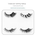 Miniatyrbilde 5 av 5: Løsøgonfransar Cat-Eye Look Wispy Fransar Extension Volym Fluffiga falska-ögonfransar 2