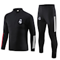 Miniatyrbillede 2 af 3: Efterår og vinter Real Madrid halv-zip langærmet fodbold træningsdragt voksen sportsbeklædning udseende dragt Black suit L