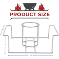 Miniatyrbilde 2 av 5: Kyllingstativ for ølboks med håndtak Kyllinggrill Rustfritt stål kyllingholder for røykere, ovn, grill