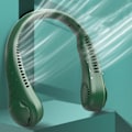 Pikkukuva 1 / 5: IC Kannettava USB Hiljainen Terävälläinen Kaulafani 360° Ilmanvirtauksella (Vihreä)