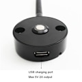Miniatyrbillede 5 af 5: Sort Sølv DC12V 24V 3W Campingvogn Båd LED Læselampe med USB Opladningsport, Fleksibel Touch Dæmpbar Yacht Lastbil Kortlampe [DB] silver 6000K