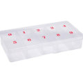 Miniatyrbild 2 av 5: 2-pack 10-fack förvaringslåda för falska nagelspetsar, förvaringslåda för nagelspetsar, plastförvaringslåda för nagelkonst