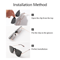 Pikkukuva 3 / 7: Polarisoidut Clip-on Aurinkolasit Unisex Anti-Heijastavat