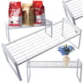 Metal Shelf One Tier Kitchen Organizer Rack White for Kitchen White White Vit