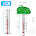 Miniatyrbild 2 av 7: Flytande pooltermometer, pooltermometer, flytande termometer med snöre, pooltermometer för utomhus/inomhus spa, pooler, badkar, akvarier, groda Frog