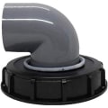 Miniatyrbilde 1 av 4: IC Plast lokk 163mm 90 grader regnvannslokk