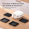 Miniatyrbilde 3 av 5: Mini Toasted Sandwich Maker Non-Stick & Easy Clean Hotplates (Rød)