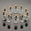 Miniatyrbillede 4 af 5: 10 stk Mini glasflasker Små ønskeflasker Transparent