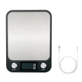Pikkukuva 1 / 5: IC Digitaalinen keittiövaaka LCD-näytöllä, ruoanlaittoon, USB-lataus 10kg/1g