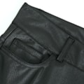 Miniatyrbillede 4 af 5: Plus Size Perfekt Pasform PU Læder Leggings Letvægts til Kvinder Piger Mode Ny CMK Vinrød 2XL