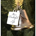 Miniatyrbillede 1 af 4: IC Juleengelklokke dekoration med rustfrit stål engelvinge ornament Juletræ vinge klokke hængende