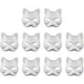 Miniatyrbilde 1 av 4: 10 stk Ansiktsmasker Blanke Masker For Vurdering Diy Ing Maskerade (katt)