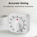 Miniatyrbillede 3 af 5: IC Køkken Lille Kvadratisk Timer 60 Minutter Timer Påmindelse Mekanisk