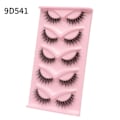 Miniatyrbild 1 av 5: Nya fransar Mink Lösögonfransar Naturligt utseende Wispy Clear lash Band Falska ögonfransar Fluffiga 3D Curly Strip Cat Eye Fransar 9D541