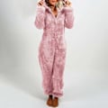 Miniatyrbillede 2 af 4: Høst/Vinter Hættetrøje Pyjamas Til Kvinder Med Plys Tyk Plys Jumpsuit Bjørn Bukser Hjemmedragt Overalls Yderbeklædning Brun Brown XL