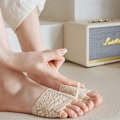 Miniatyrbild 3 av 5: IC Sommar Halv Palm Strumpor Spets Bomull Elasticitet Mesh Halv Palm Innersula Fem Finger Strumpor Tå Separator Strumpor Fotvård